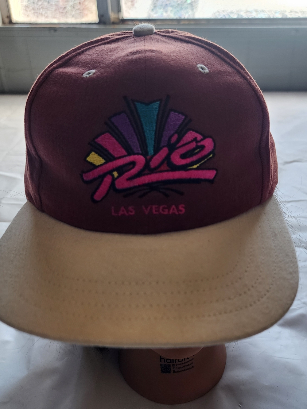 VTG RIO LAS VEGAS NEVADA EMBROIDERED SNAPBACK HAT BROWN/BEIGE ONE SIZE FITS ALL